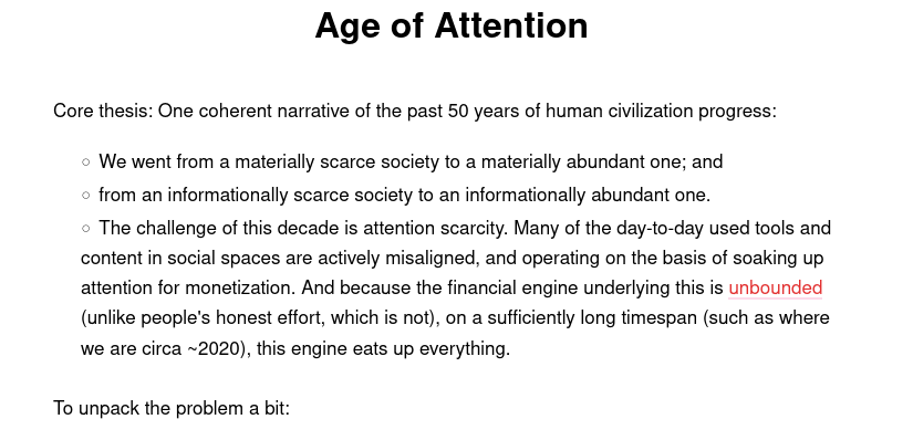 thoughtful post on attention economics + countermeasures: sdrinf.com/age-of-attenti…

a few excerpts posted below