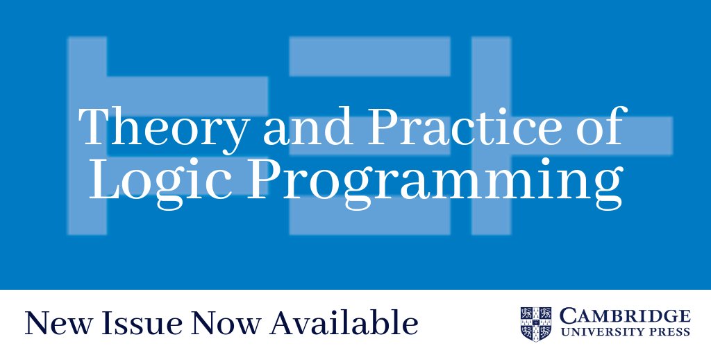 CUP_SciEng's tweet image. New issue of Theory and Practice of Logic Programming now available 
📚 cup.org/3Ms5eSf 

#logic #logicprogramming