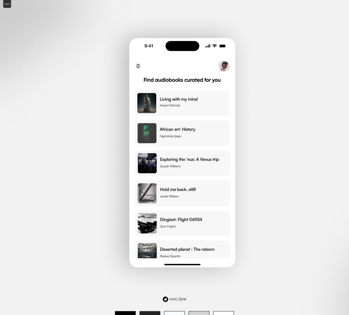 Cool_0Joe's tweet photo. Here's my submission for Day 60/68
Prompt: Curated for you

#designchallenge #uidesign #DailyUI #designchallenge #emberUIchallenge https://t.co/BRKdEtAfOg