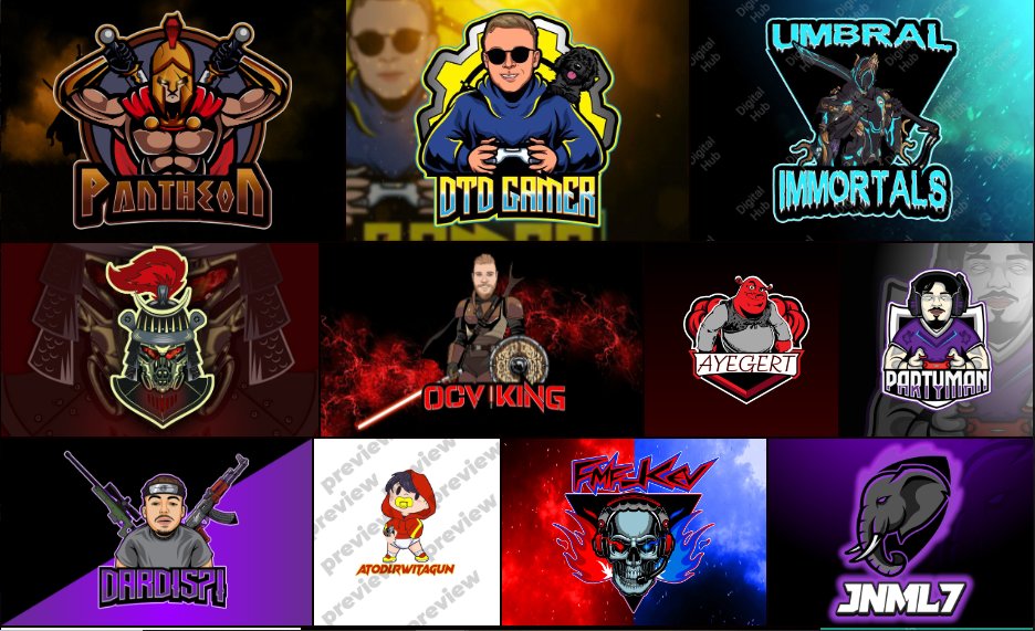some of amazing logos and mascots for clients on <a href="/X/">X</a> @TwitterDesign 
Hit me up if you need something like this in half of the price! up to 50% off for the new year!

#commissionsopen #commissionart #LogoDesign #Logo #mascot #streamer #logos #Sales #discount #NewYear2024 #artist