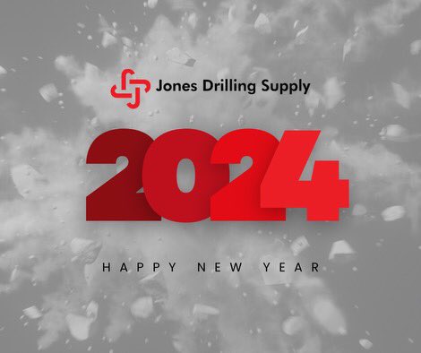 JDSdrilling's tweet photo. We hope everyone has a blast in 2024! Happy New Year! 

#undergroundmining  #aggregates #aggregateindustries #rockdrilling #rockdrill #mining #miningindustry #quarry #drillingtools #drilling #drillbits #drillpipe #epiroc #sandvik #centerrock #mitsubishimaterials #terelion #robit https://t.co/7GBY0ZP3hK
