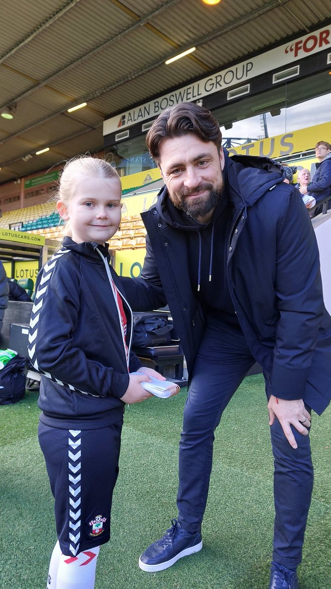 18 games unbeaten but seriously this man is the most genuine guy, has time for anyone. Saw him, the staff and team up close today and the energy between them all and humility they showed was as good as the football they play. Long may it continue. In Russ we trust #saintsfc