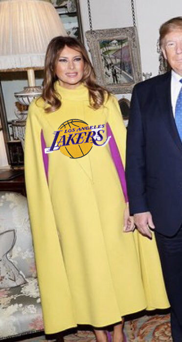 Power Forward Melania Trump has been traded by the Washington Wizards to the Los Angeles Lakers.