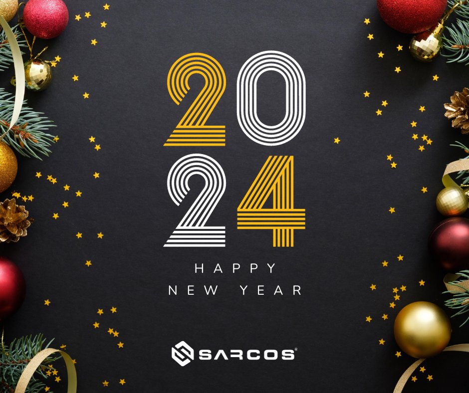 Sarcos wishes you and your family a Happy New Year and we’re excited about what comes next in 2024. 
 
#Sarcos #Robotics #NewYears2024