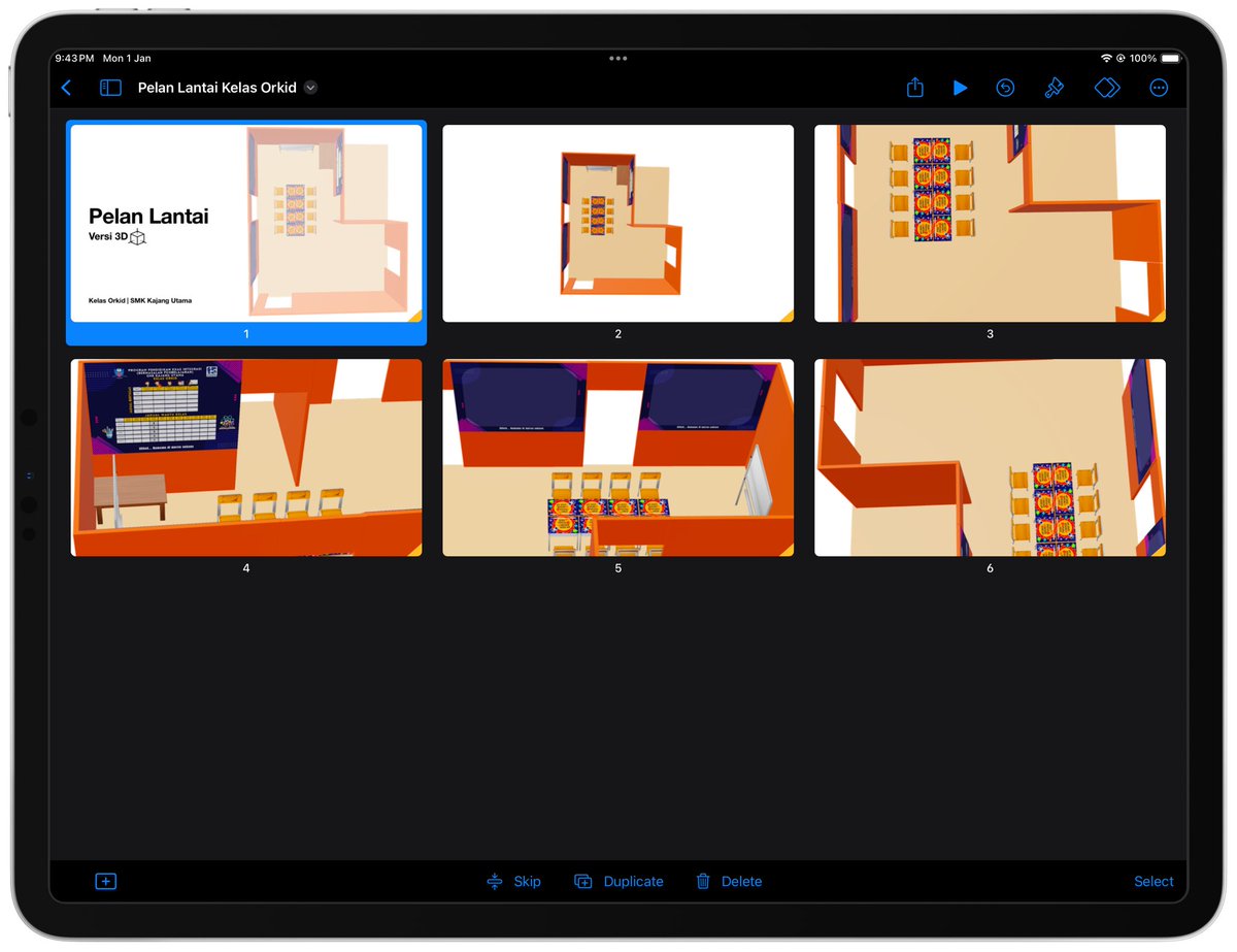 MShyakir's tweet photo. Bila dah selalu buat pelan lantai yang biasa-biasa. Kali ni moh le buat pelan lantai versi 3d siap boleh AR

Dikuasakan oleh aplikasi Reality Composer &amp; Keynote.

#MadeoniPad
#RealityComposer
#Keynote
#AppleTeacher
#AppleProfessionalLearning https://t.co/GyqHu5ubd8