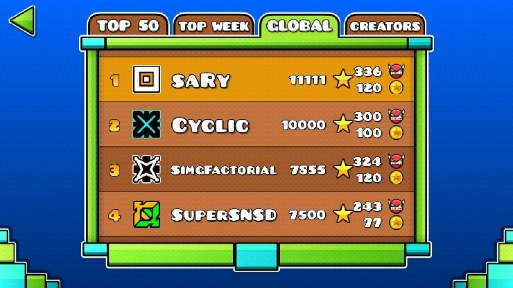 SaRyArchive's tweet photo. August 28, 2024
"[Star Count] Geometry Dash has reached 11,111 Stars!"

"As expected, Otto is the best for the last star! The answer to the daemon map is to practice." https://t.co/fs1zDztkID