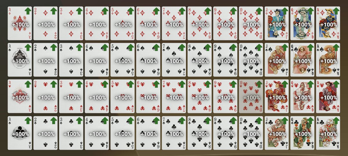 Why collect a full deck of 52 cards in Eternity Game?

Collecting all 52 cards earns you a 100% buyback bonus—double the rewards, double the fun! 🚀

Drop your ETH address 👇 and receive 50 FREE mints!!