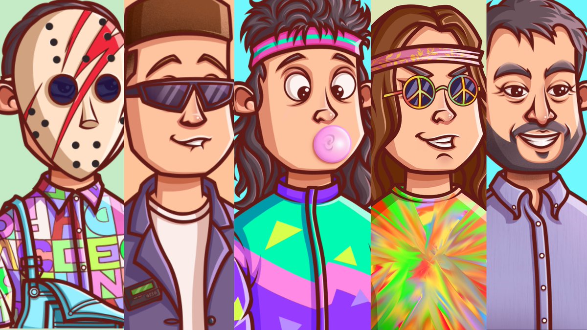 Sometimes I look at the pixel art meta for NFTs and think why?

That's how Art works though, that's cool.

Instead I decided to support @ukraine and worked with an 🇺🇦 artist who absolutely crushed the art
With color and Nostalgia for <a href="/ikonsOfSol/">The Ikons™</a> 

Happy 2024!!