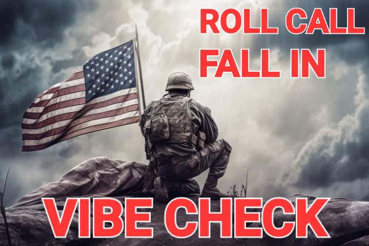FALL IN TROOPS
ROLL CALL
HOW WE DOING TODAY? 
#VeteransLivesMatter
#22toZERO
#BuddyChecks