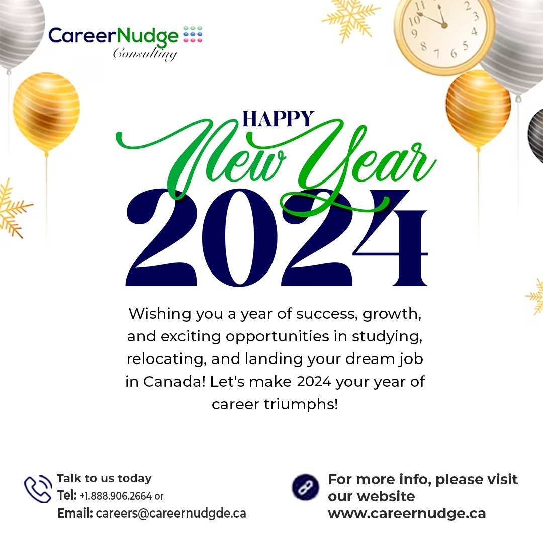 CareerNudge's tweet photo. Cheers to a New Year filled with fresh opportunities, growth, and success! 🎉 Wishing you a joyous and prosperous New Year from all of us at CareerNudge. Let's make every moment count! 🌟 #NewBeginnings #CareerSuccess #HappyNewYear #CareerNudgeMagic https://t.co/fJnCYW6bqk