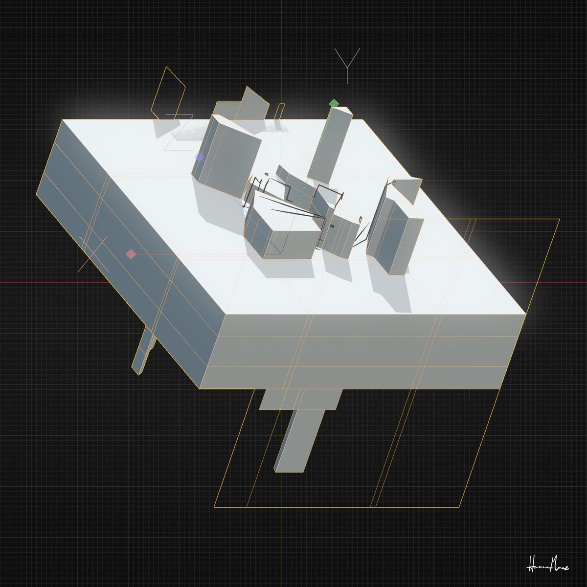 This artwork is a gift to <a href="/Zir0h/">Zir0h</a>, a token of gratitude for guiding me into the TEIA community and assisting me in my Tezos journey.
Constructed from #Blender screenshots of my latest 'Nimble' piece.

 #b3d #teia #tez #tezos #TezosCollectors  #TezosArt #wip #behindthescenes #bts