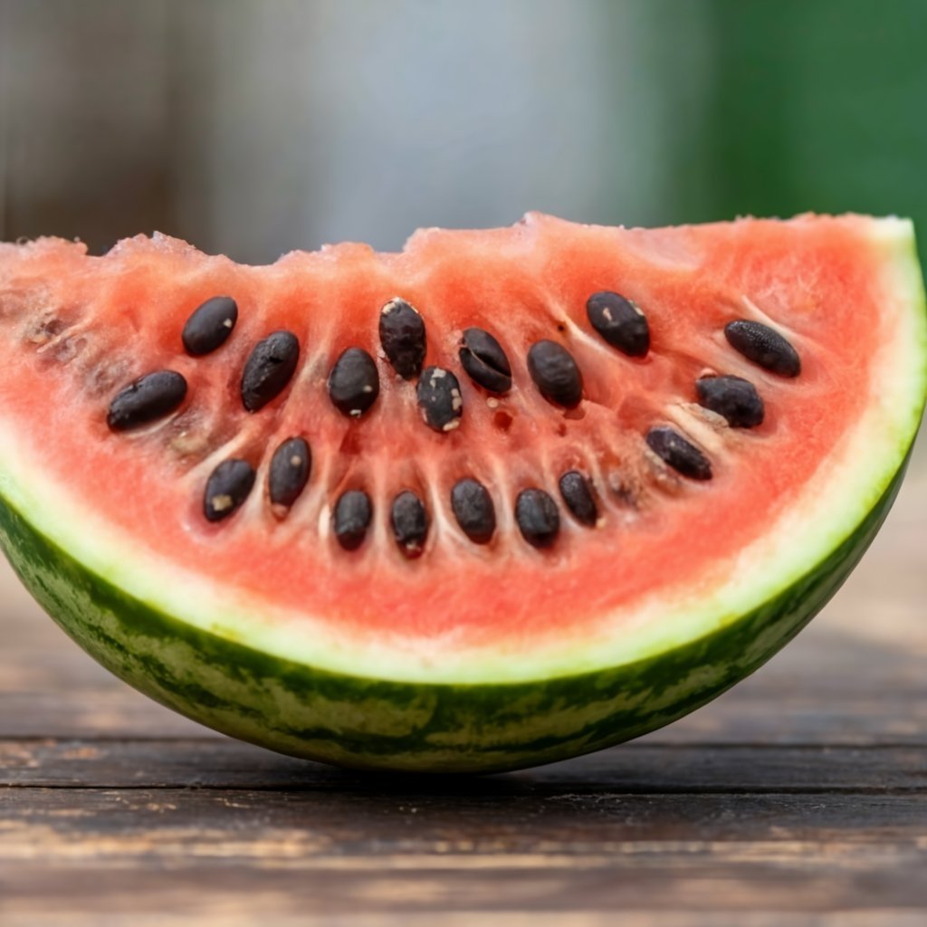 Did you know? Watermelon seeds are not just for spitting out, they're packed with nutrients like magnesium and healthy fats!  #FunFacts #WatermelonSeeds #HealthySnacking 🍉🌱'