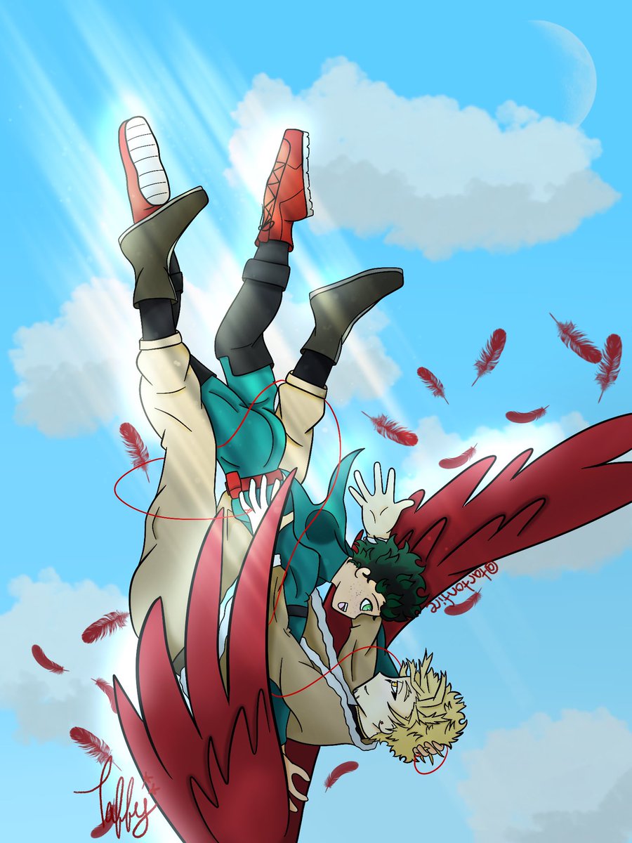 birbmakesartson's tweet photo. Day 1: Soulmate au - red string of fate

“The two people connected by the red thread are destined lovers, regardless of place, time, or circumstances. This magical cord may stretch or tangle, but never break.”

#hawksdekuweek #dekuhawks https://t.co/rWE5wBOSwf