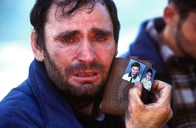 A father looks for his two missing sons during the Kosovo war in 1999. He would later find them.
