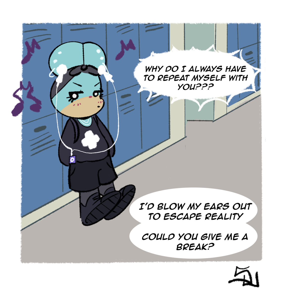 suplexityyy's tweet photo. Buns’ Hearing Problem

Buns has probably angered a lot of people while growing up but she always forget to tell them about here hearing issues from the past. She was simply a kid who couldn’t process emotions and turned to self sabotage as a cure. Can you blame her? https://t.co/90uCZ55j63