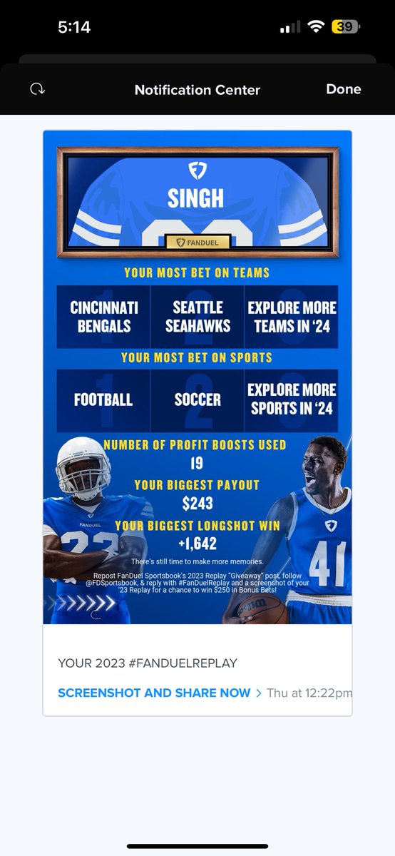 RampenguNation's tweet photo. @FDSportsbook #FanDuelReplay https://t.co/IXPgFdKLng