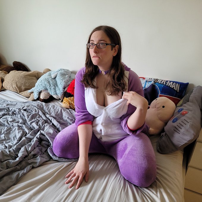 Today I posted a video of me jacking off while wearing this purple unicorn kigurumi (with my tiddies<a href="/tag/blackdress"class="tags"><span>#blackdress</span></a><a href="/tag/hashtag"class="tags"><span>#hashtag</span></a><a href="/tag/trans"class="tags"><span>#trans</span></a><a href="/tag/clevage"class="tags"><span>#clevage</span></a><a href="/tag/transgirl"class="tags"><span>#transgirl</span></a>