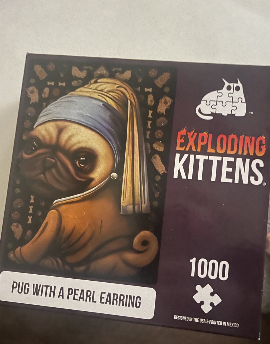 nlwisco's tweet image. Spending my New Years Day doing Natalie stuff 🤓🤓🤓#jigsawpuzzles #vermeer #pugstuff #meowyxmas2023