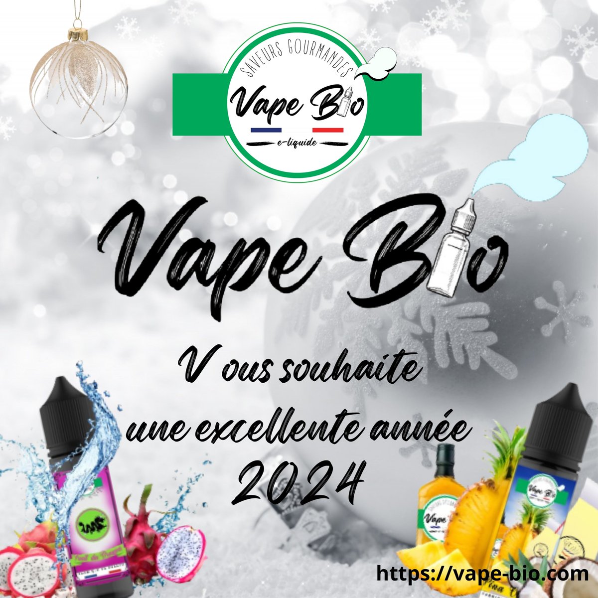 Vape bio vous souhaite à tous :

Une Bonne Année 2024 !

#eliquidefrance #eliquidefrance💨💨 #eliquidefrance #vapefrance #jesuisvapoteur