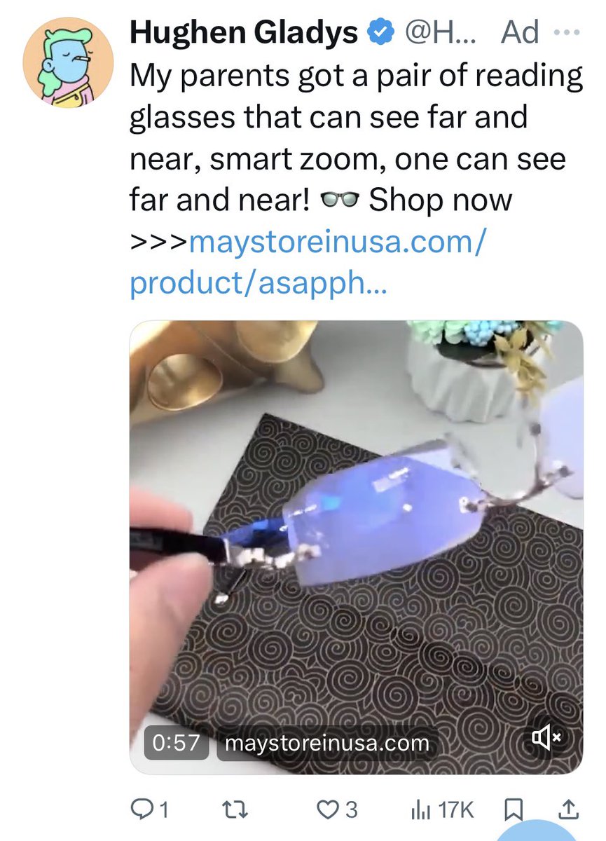 Always pleasant getting spammed in my own X feed, which has been bombarding me with this same ad — for example, 5 of these messages in a series of about 30 messages. 🙄