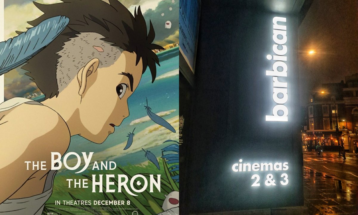 The Boy and the Heron. First film of 2024. Good film. Am I the only one that gets lost in the Barbican? #thebarbican #theboyandtheheron #studioghibli #cinema #film #london #HappyNewYear #NewYear2024 #Mondayvibes #animie