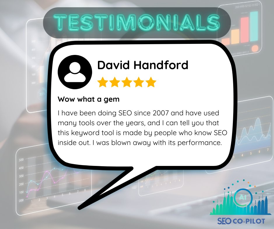 SEOCoPilotAI's tweet image. Unlock success with SEO Co-Pilot! 

Hear from one of our users about their journey to improving online visibility and conquering SEO challenges.

Discover the difference our platform can make for your business—try it out FREE of charge for two weeks! 

#UserExperience #SEOCoPilot