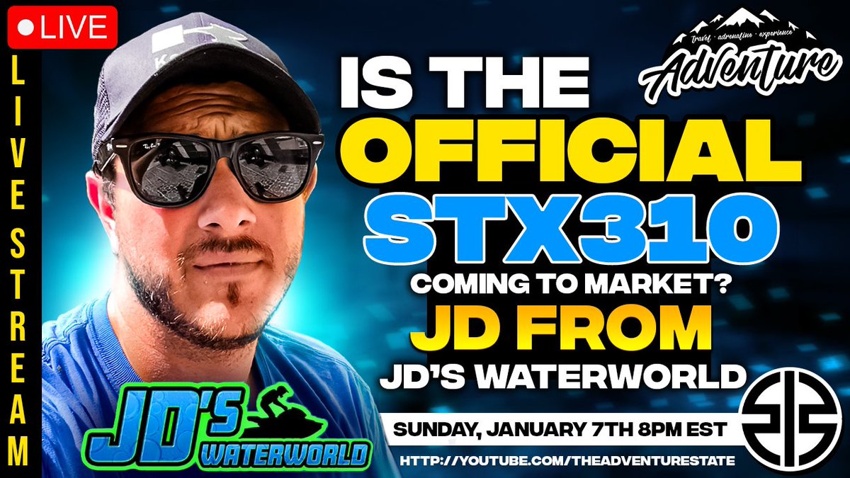 waschrisstone's tweet photo. This Sunday join us for our Live Stream with Jd!  Many topics including rumors of the @kawasakiusa STX 310, fact or fiction. https://t.co/qpW7RYIKgy