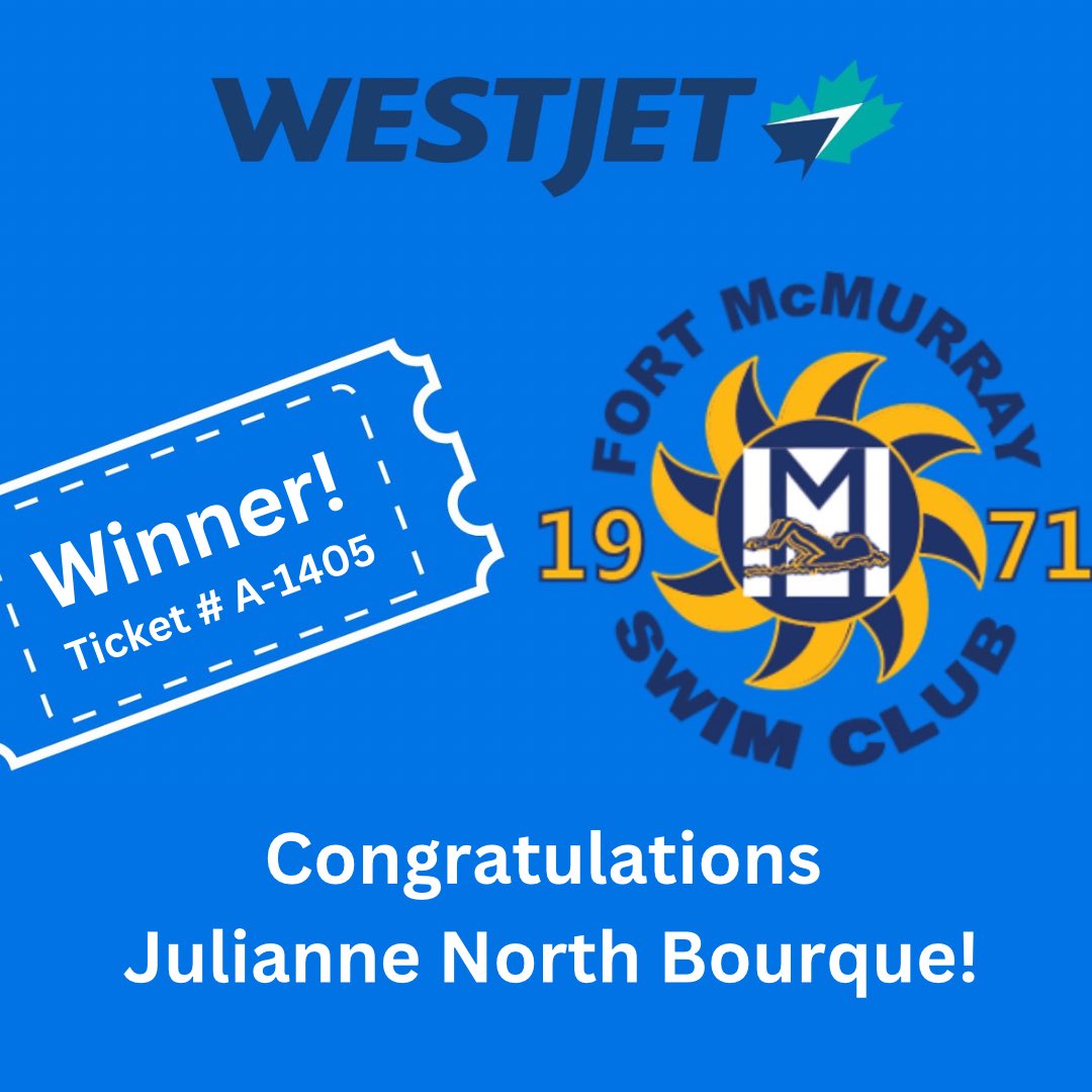We have a winner! Julianne North Bourque had the winning ticket for the WestJet Prize Raffle! Congratulations and happy vacation planning for the new year. 

#winner westjetprizeraffle #vacation #giftofflight #happyneeyear