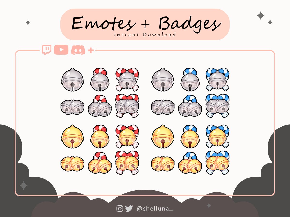 Shelluna_'s tweet image. This month is Japanese themed #emotes #badges for #twitch #YouTube #discord and more!

#sakura #flowers #cherryblossoms #shelluna #kitsune #bells