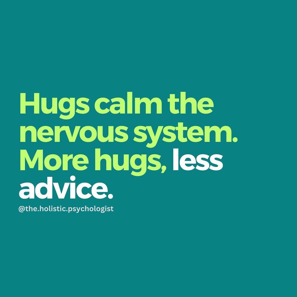 Human touch is one of the greatest healers. The Holistic Psychologist