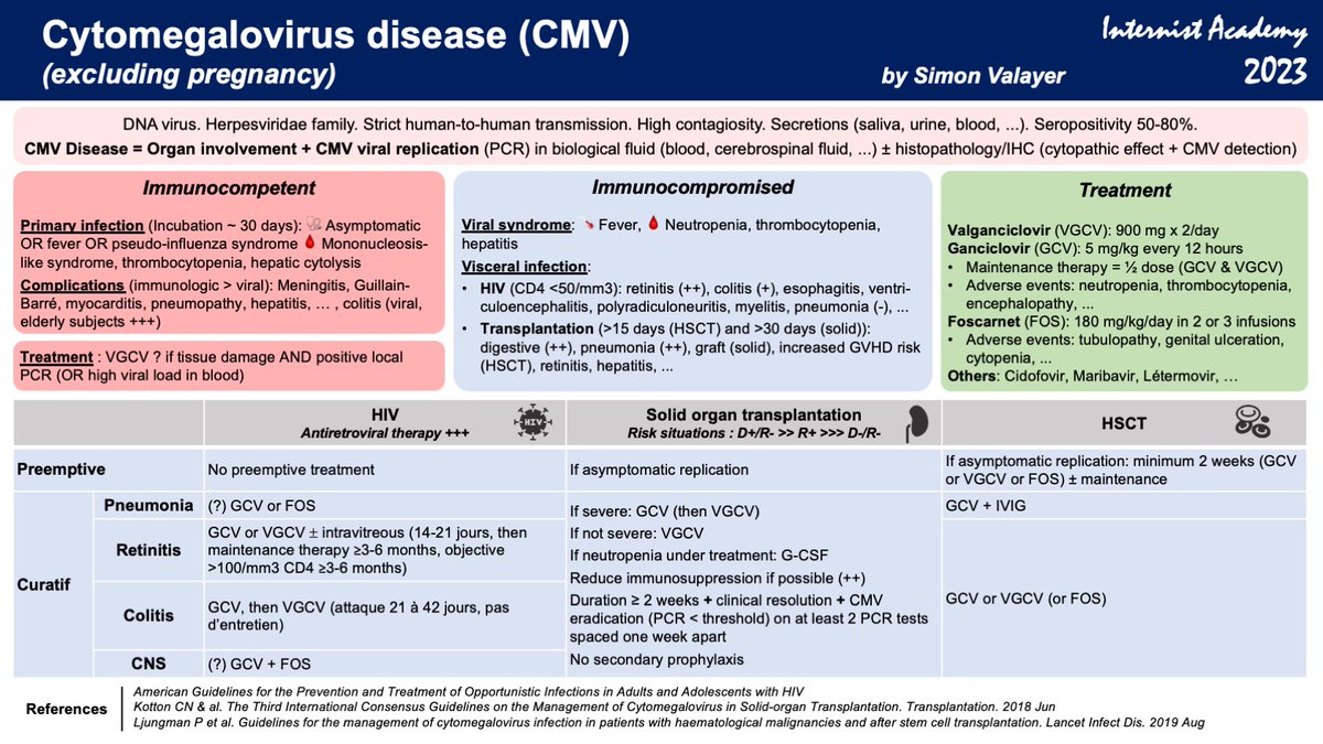Cytomegalovirus disease - By Simon Valayer (fellow in Internal Medicine, Paris, France) #cytomegalovirus #CMV #InternistAcademy 2023
