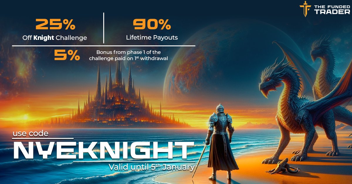 New Years Promotions are LIVE! 🥂

👑Rapid, Royal, Standard Only
Terms: 10% off + 90% Lifetime Payouts + 110% Bonus based on challenge fee + 2.5% Bonus from each phase of the challenge (5% total) paid on first withdrawal
Start Date: December 31
End Date: January 5th
Code: