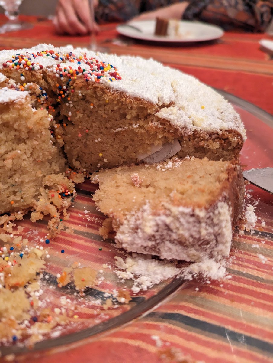 Happy New Year!! 🥂 🍾 🎊  Ευτυχισμένος ο καινούργιος χρόνος 2024!! ✨ #notmyslice 😅 #φλουρί #βασιλόπιτα