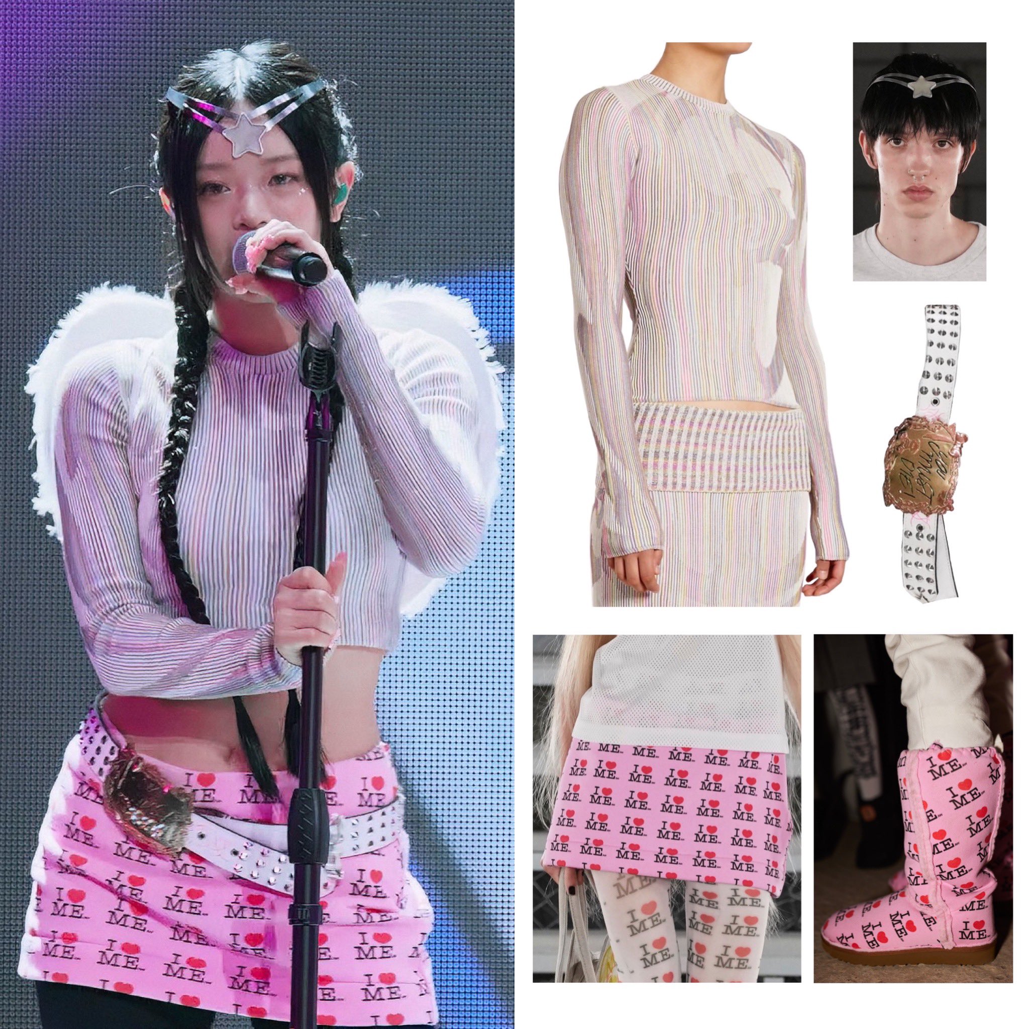 サッカーシャツ Russo paolinarusso newjeans 衣装 NewJeans at the 2024 SBS Summer Gayo Daejeon Red Carpet