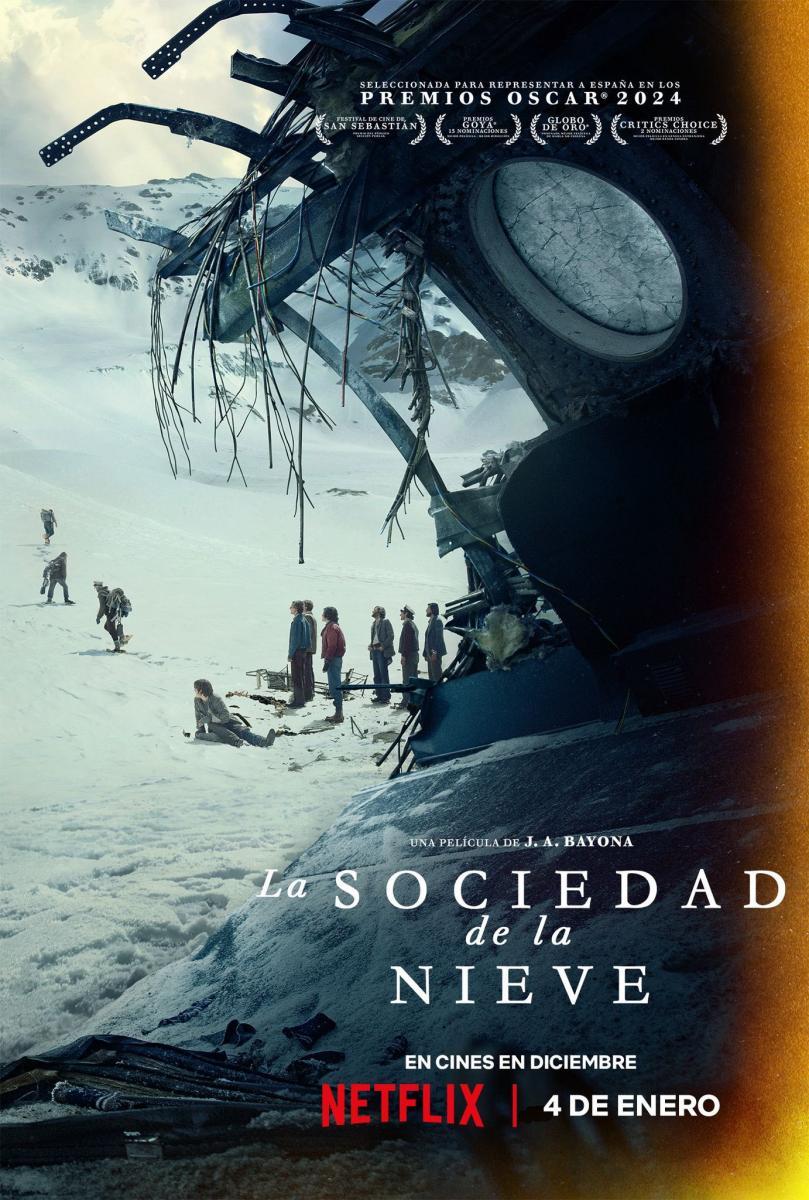 ¿Qué estrenos de la semana destaco? Sigue hilo ⬇️

Aunque actualmente se puede ver en algunos cines desde su estreno el pasado 15 de Diciembre, será el 4 de Enero cuando LA SOCIEDAD DE LA NIEVE llegue a Netflix, su lugar natural, más que nos pese a los que seguimos apostando por