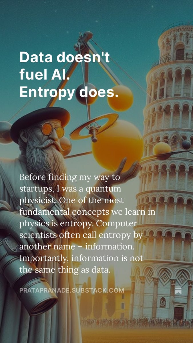 PratapRanade's tweet image. My first substack post: pratapranade.substack.com/p/data-doesnt-…