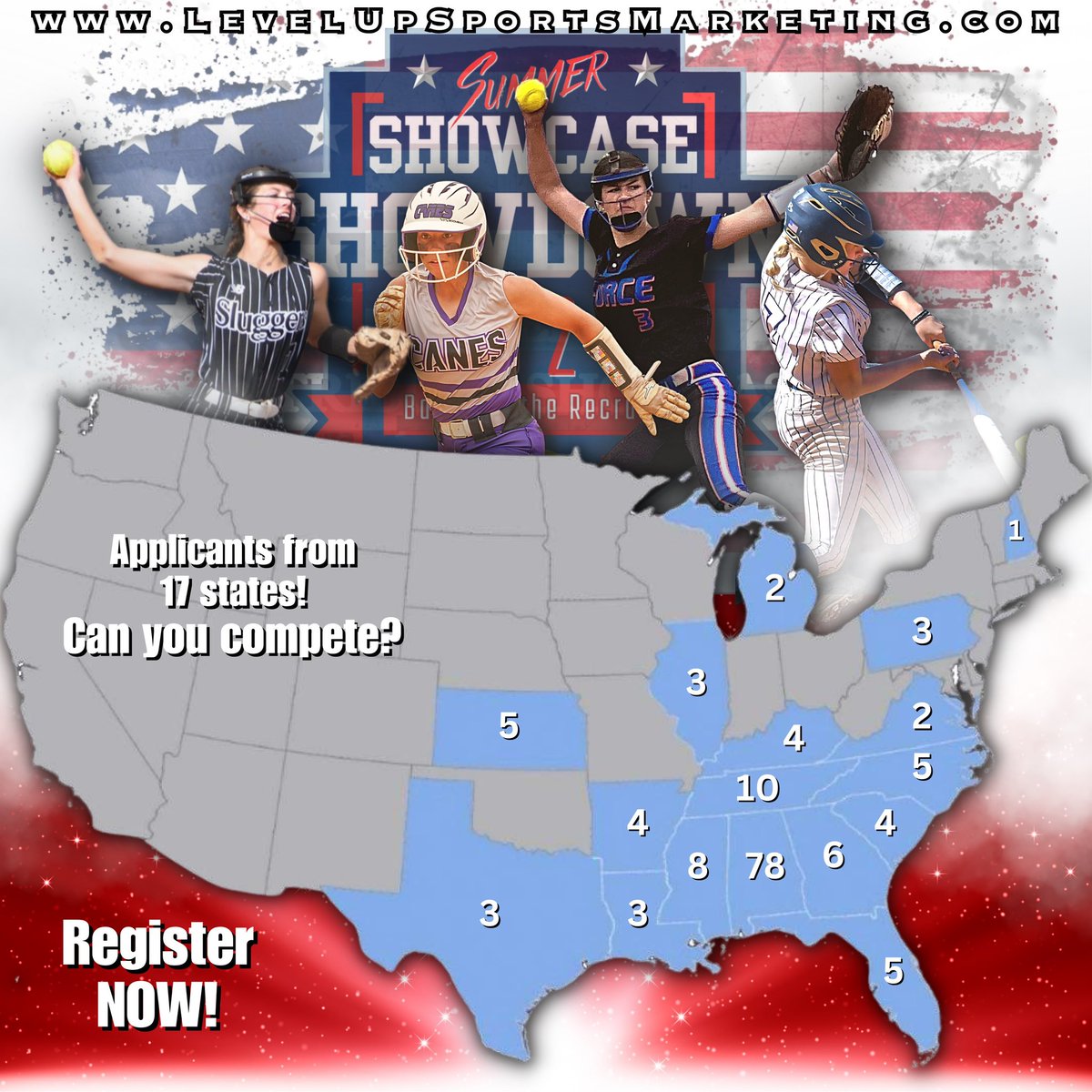 Athletes all over the eastern US applying to be part of the best showcase/exposure event of 2024! If you think you have it takes to compete against the #Top100 in the Showcase Showdown #BattleoftheRecruits register here-> levelupsportsmarketing.com