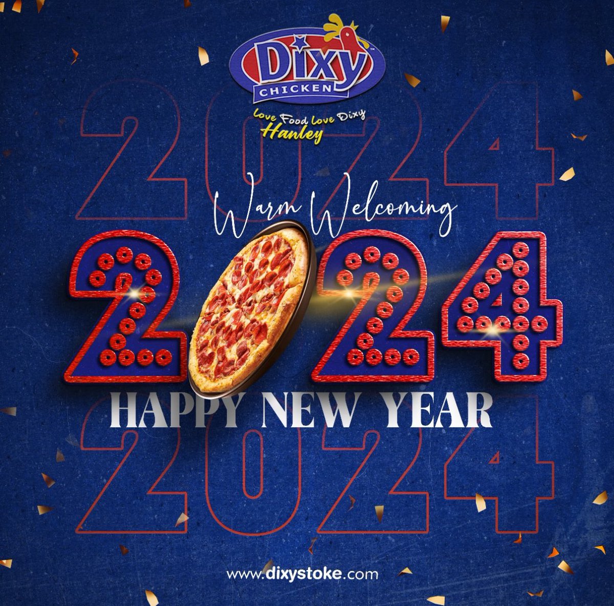 DixyStoke's tweet photo. 🎉✨ Embrace the warmth of 2024 with Dixy Chicken Stoke! 🍗🎊 Wishing you a Happy New Year filled with joy, flavour, and delightful moments. Orderonline to kick off the year with a delicious start—no self-referral needed. Here's to a year of tasty adventures! https://t.co/xpE244HyPz