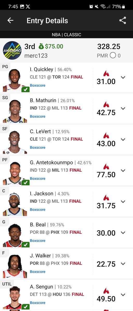 MerculiefAlex's tweet photo. @StokasticHOF nice way to start off the new year, took down the .5 piggy bank on fandual and got 3rd over on DK in th .50 cent mini-max. Shout out to the guys on the deeper dive and live before lock. https://t.co/dQdBGv9t72