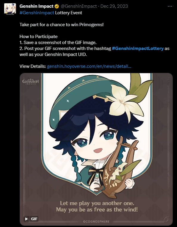 #GenshinImpactLottery UID:611804963