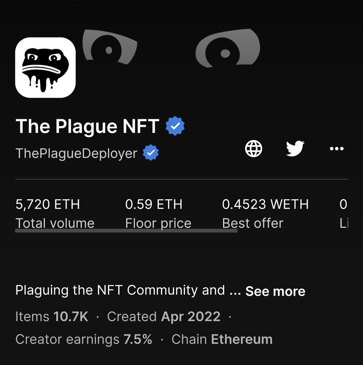We tried to warn you, the frogs are leaving the station. Last chance to get <a href="/ThePlagueNFT/">The Plague Of Frogs 🐸</a> before they go parabolic. Don't let this be another "what if" scenario. Frogs to 10ETH this year.