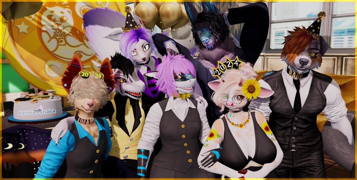 PepperShark's tweet photo. Major thanks to @SudaBubs @TerraTheTiger @Void153 @Gothiccc13 @HylianSlytherin @BeeBiggest @BraveZelgius @PrincessBiisu @AzurakRavena @CaptNGage @Viridiction @ItsMrGrizzly @Thefurrybiker and @WaitingQue for joining in this 
 new year photoshoot, that's a lot of them! https://t.co/9hX8l01KJl