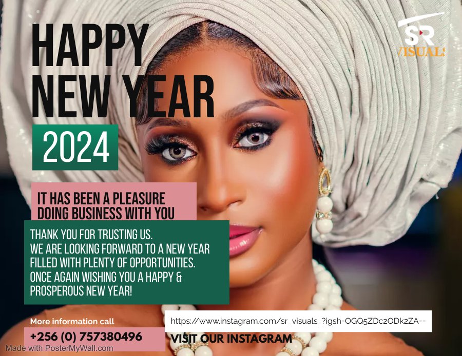 SR_Visuals_'s tweet photo. Thank you for giving us business. 
Hope to do more great business with you this new year. Happy blessed 2024.
Contact us for all Visual art creation. 
Photography 
Videography for Events 
Commercial Videos 
Documentaries 
Film Production
Video Editing 
High-end photo retouching https://t.co/0C4guGbiwx
