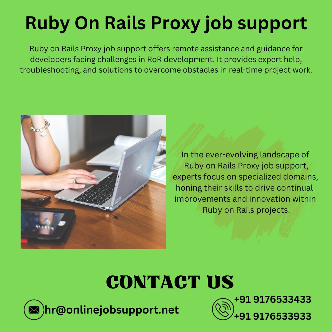 Raguram1651Ram's tweet image. &quot;Struggling with Ruby on Rails challenges? Our Proxy Job Support offers remote expertise, guiding you through hurdles and empowering your project success!
More Info:bit.ly/3RyECTF
☎️+919176533433        
☎️+919176533933
 #RubyonRails #JobSupport #ProxySupport&quot;