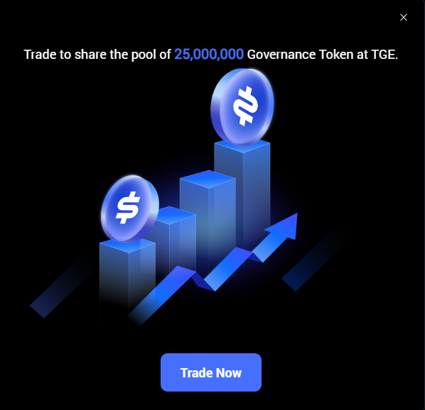 0xgen_io's tweet image. Get ready to trade and stake your claim! Join us in sharing from a whopping 25,000,000 Governance Tokens at TGE. 🎉 #TokenPool #TradeToEarn #TradeToWin #0xGen