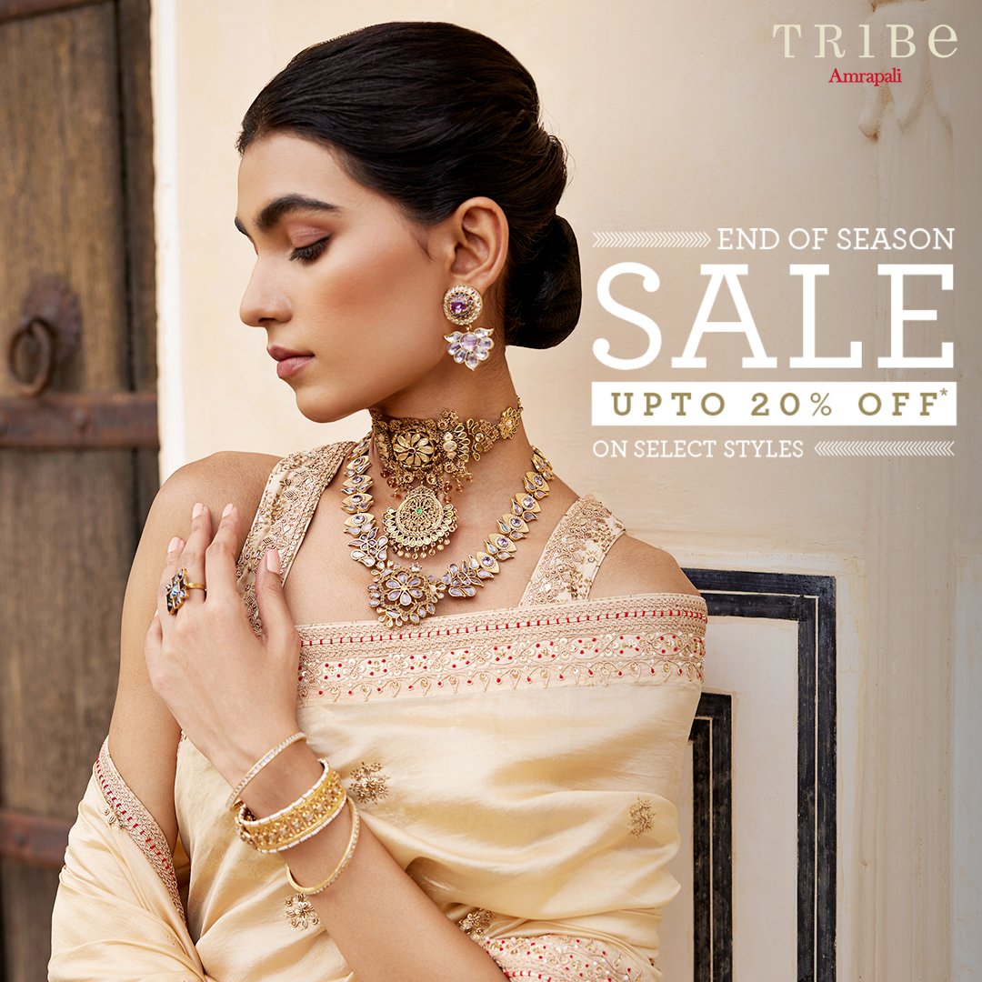 Tick-tock, trend o'clock!
The clock is winding down on our End of Season Sale, but the style party is still going strong. Enjoy up to 20% off on select styles - till tomorrow only!
Hurry, shop now - bit.ly/TribeEOSSale

#TribeAmrapali #EndOfSeason #EndOfSeasonSale