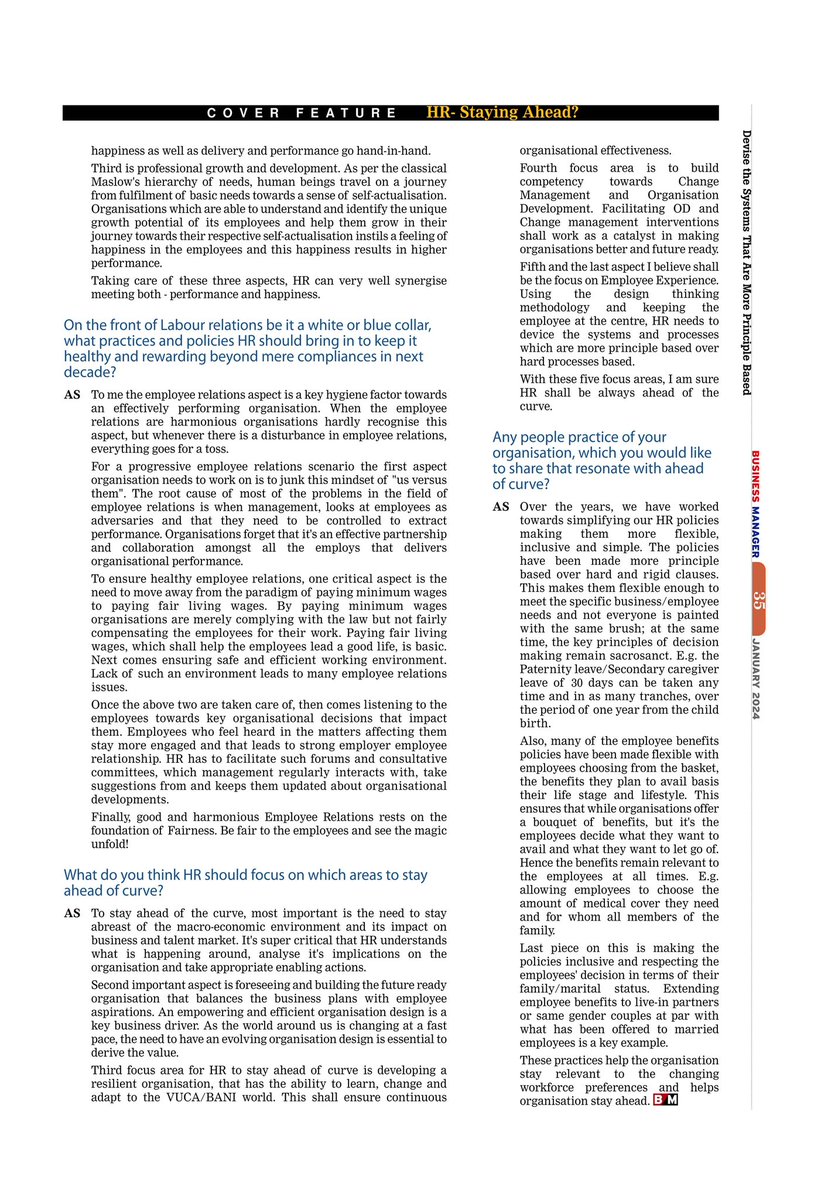 Amit Sharma (@amitssays) on Twitter photo Sharing my thoughts on ‘HR - Staying Ahead?’ published in the Jan 2024 edition of ‘Business Manager - HR Magazine’
Thanks Anil Kaushik <a href="/tdanil/">ANIL KAUSHIK</a> for publishing the same.
#amitssays #HR #HRStayingAhead Sharing my thoughts on ‘HR - Staying Ahead?’ published in the Jan 2024 edition of ‘Business Manager - HR Magazine’
Thanks Anil Kaushik <a href="/tdanil/">ANIL KAUSHIK</a> for publishing the same.
#amitssays #HR #HRStayingAhead
