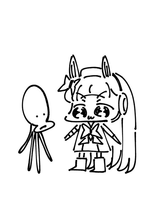 新年の初描きはマダツボミとゴルシでした 