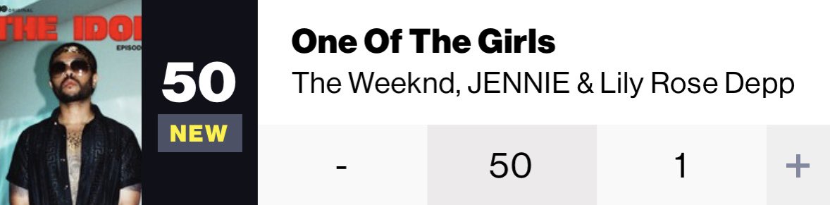 📈ONE OF THE GIRLS WITH #JENNIE DEBUTS ON TIKTOK BILLBOARD TOP 50 AT #50 — Becoming the first k-pop soloist to enter this chart 🇺🇸❤️‍🔥