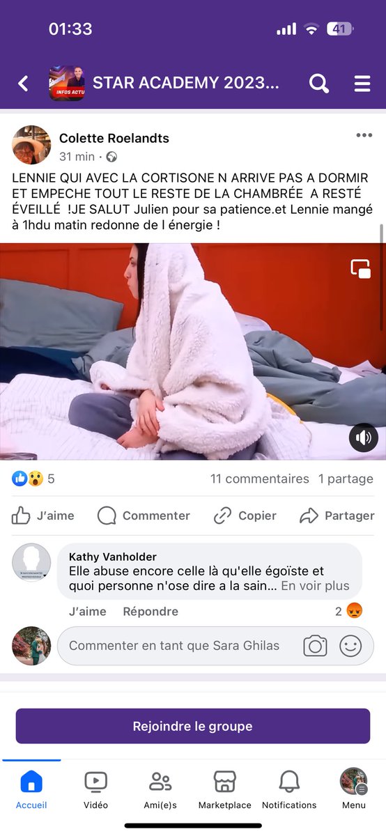myprettysun's tweet photo. @SAcademy2023 Car des personnes mentent sur elle sur des groupes Facebook 😭 https://t.co/Y41LvwKpeq
